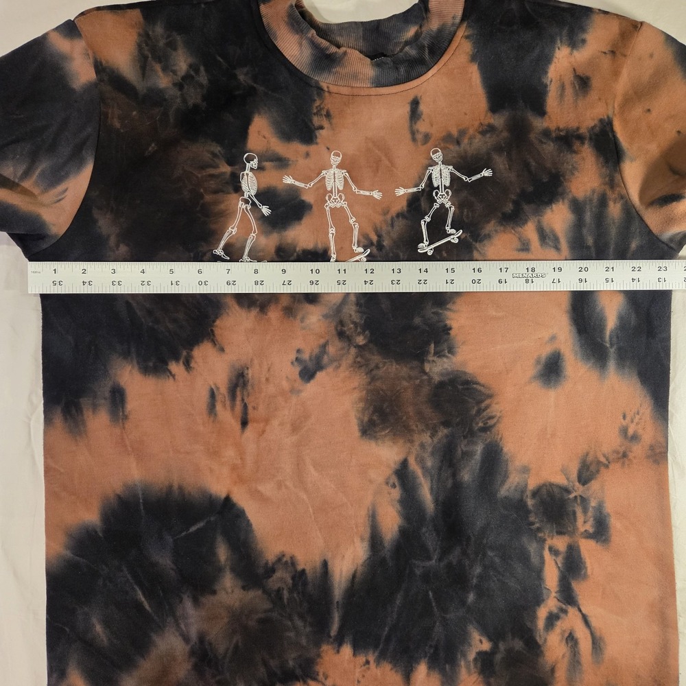 Better Together Tie Dye Skeletons Skateboarding Crewneck Sweatshirt, Size L - Picture 7 of 11